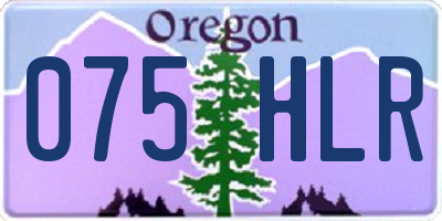 OR license plate 075HLR