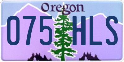 OR license plate 075HLS