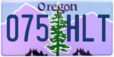 OR license plate 075HLT