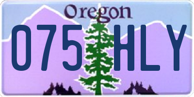 OR license plate 075HLY