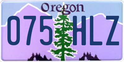 OR license plate 075HLZ