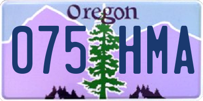 OR license plate 075HMA