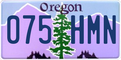 OR license plate 075HMN