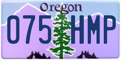 OR license plate 075HMP