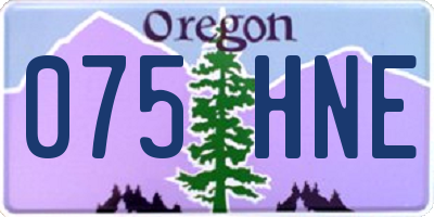OR license plate 075HNE