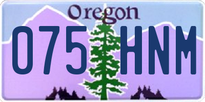 OR license plate 075HNM
