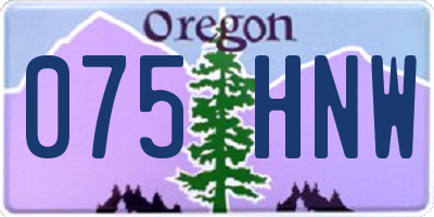 OR license plate 075HNW
