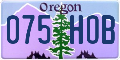 OR license plate 075HOB