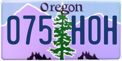 OR license plate 075HOH
