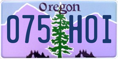 OR license plate 075HOI