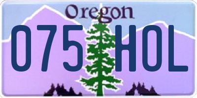 OR license plate 075HOL