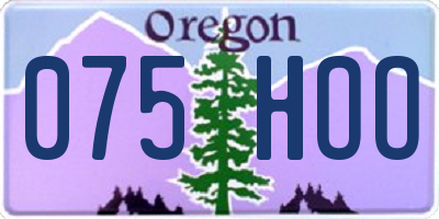 OR license plate 075HOO