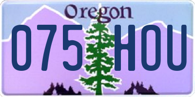 OR license plate 075HOU