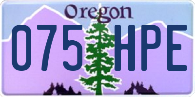 OR license plate 075HPE