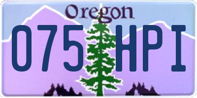 OR license plate 075HPI