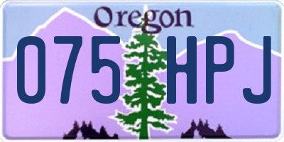 OR license plate 075HPJ