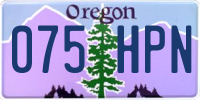 OR license plate 075HPN