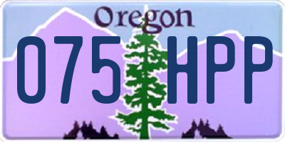 OR license plate 075HPP