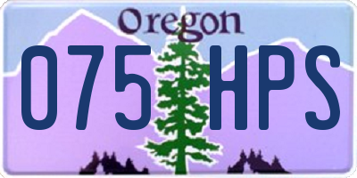 OR license plate 075HPS