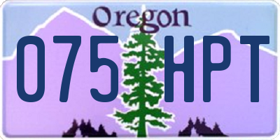 OR license plate 075HPT