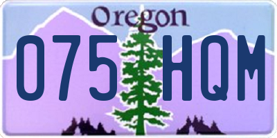 OR license plate 075HQM