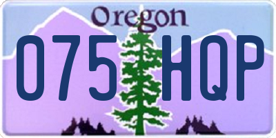 OR license plate 075HQP
