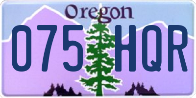 OR license plate 075HQR