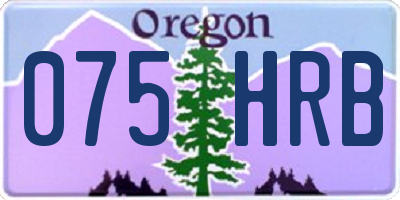 OR license plate 075HRB