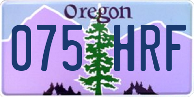 OR license plate 075HRF