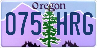 OR license plate 075HRG