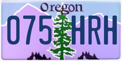 OR license plate 075HRH