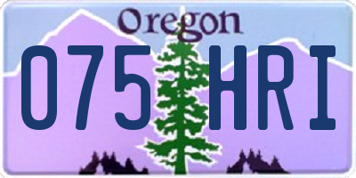 OR license plate 075HRI