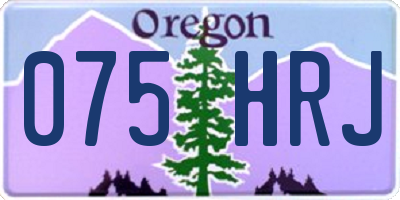 OR license plate 075HRJ