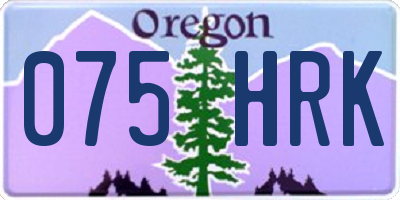 OR license plate 075HRK
