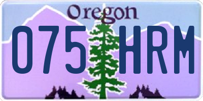 OR license plate 075HRM
