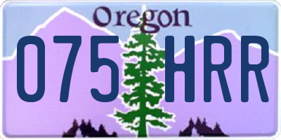 OR license plate 075HRR