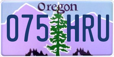 OR license plate 075HRU