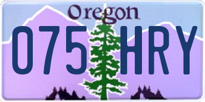 OR license plate 075HRY