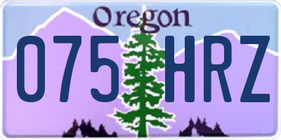OR license plate 075HRZ