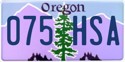 OR license plate 075HSA