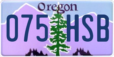 OR license plate 075HSB