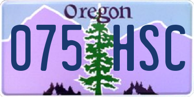 OR license plate 075HSC