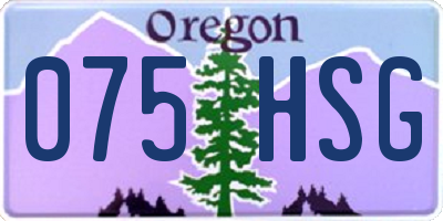 OR license plate 075HSG