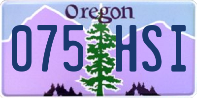 OR license plate 075HSI