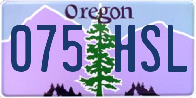 OR license plate 075HSL