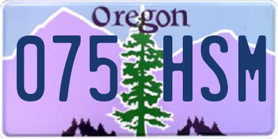 OR license plate 075HSM
