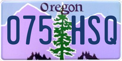 OR license plate 075HSQ