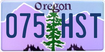 OR license plate 075HST