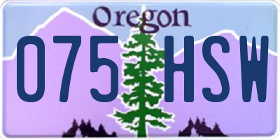 OR license plate 075HSW
