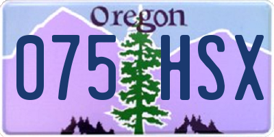 OR license plate 075HSX